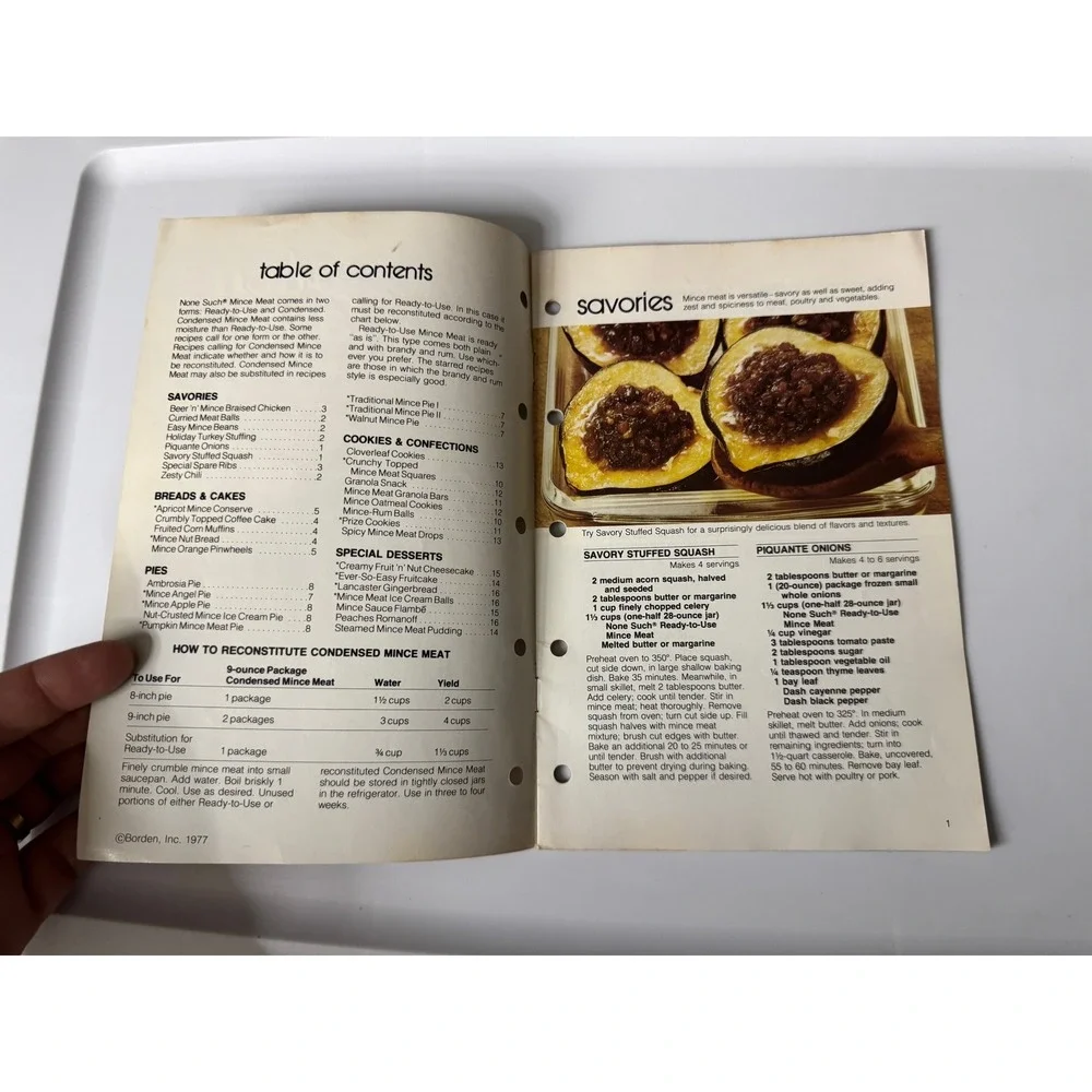 Vintage 1977 Borden None Such Mince Meat The Touch‎ of Taste Recipe Booklet